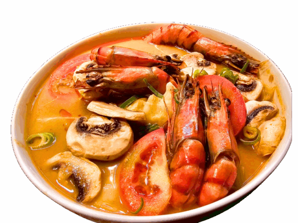 TOM YUM SOUP SERVE WITH RICE